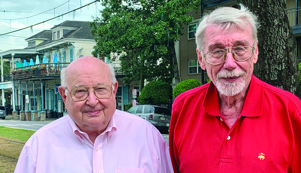 Richard Morse, MD, and Lawrence Connor, MSW near their home in New Orleans.