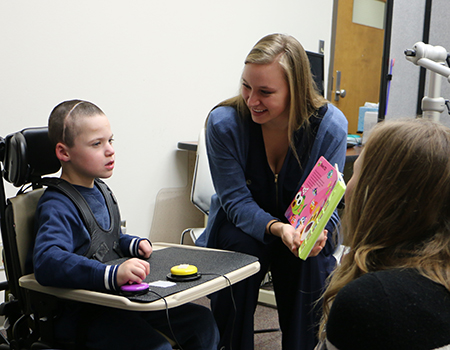 Boy at AAC Clinic