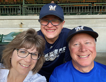 Manlink Family at Brewer's game