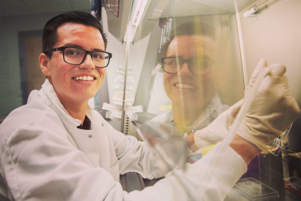 Jose Martinez at work in the Department of Biochemistry
