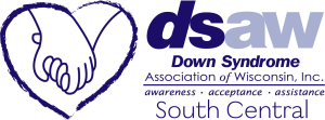 Down Syndrome Association of Wisconsin-South Central (DSAW) logo