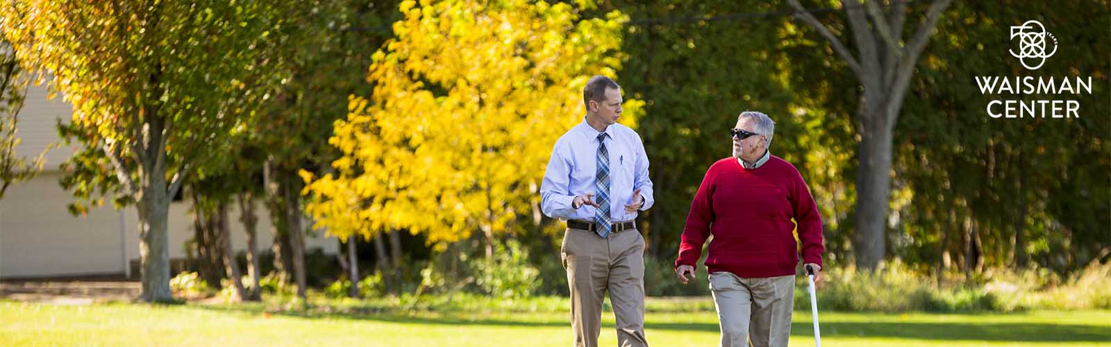 David Gamm speaking with a donor and supporter of his work