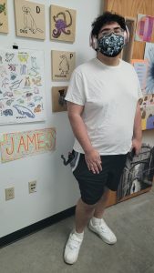 James and his artwork