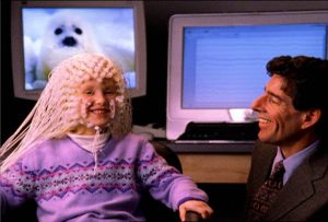 Richard Davidson, PhD with a child wearing an EEG cap