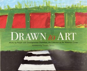 Cover of "Drawn to Art", a book about the art collection at the Waisman Center